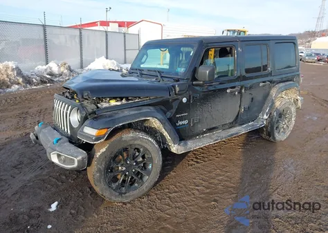 2023 Jeep Wrangler 4Xe Sahara 4X4 z USA, uszkodzony, nr VIN 1C4JJXP62PW580248